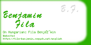 benjamin fila business card